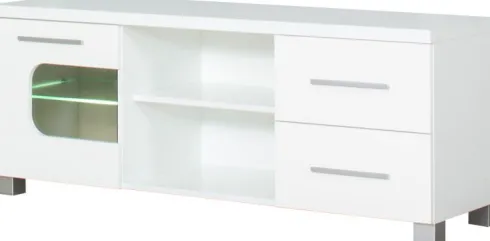 Stolik RTV 138 cm Panama (biały połysk)