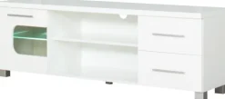 Stolik RTV 160 cm Panama (biały połysk)