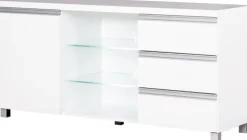 Stolik RTV LED Aga (biały połysk)