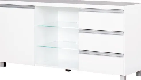 Stolik RTV LED Aga (biały połysk)