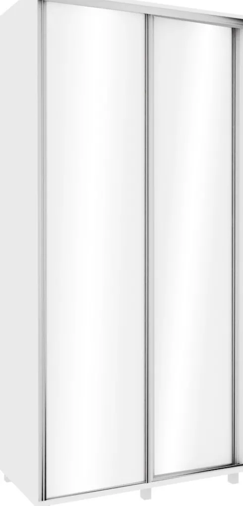 Szafa przesuwna 100 cm (biały połysk)