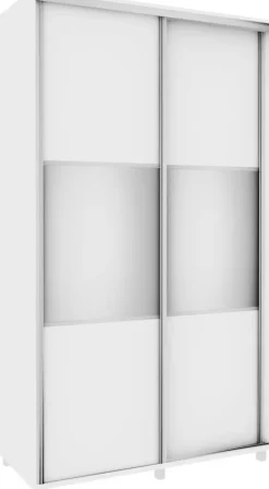 Szafa przesuwna 120 cm lustra (biały mat)