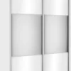 Szafa przesuwna 120 cm lustra (biały połysk)