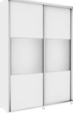 Szafa przesuwna 150 cm lustra (biały mat)