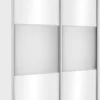Szafa przesuwna 150 cm lustra (biały polysk)