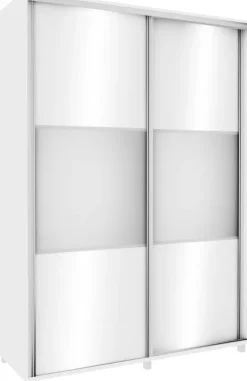 Szafa przesuwna 150 cm lustra (biały polysk)
