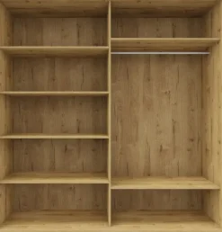Szafa przesuwna lustra 200cm (dąb soma ciemny)