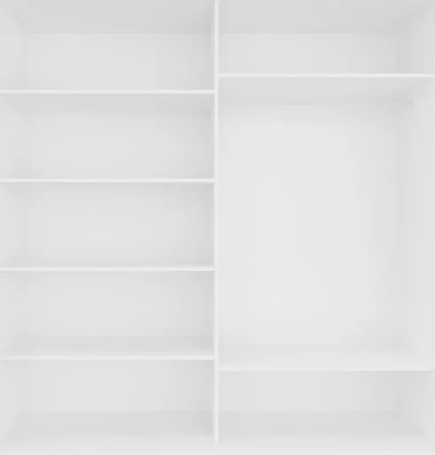 Szafa przesuwna 3xlustra 200cm (biały)