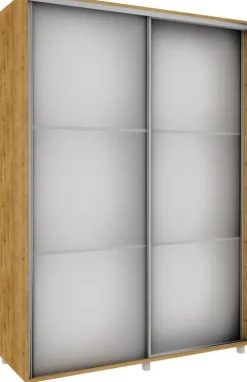Szafa przesuwna 3xlustra 150cm (dąb Soma ciemny)