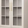 Szafa z witrynami i szufladami Hawana (kaszmir lakier mat/kaszmir)