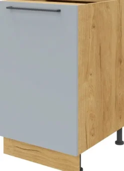 Szafka 50 dolna lewa Monia (szary/dąb Soma ciemny)