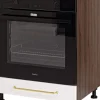 Szafka 60 dolna zabudowa piekarnika z easy boxy Laurencja (biały lakier mat/orzech Foresta)