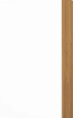 Szafka 50 górna lewa Kampara (Biały lakier/dąb Soma ciemny) 100cm