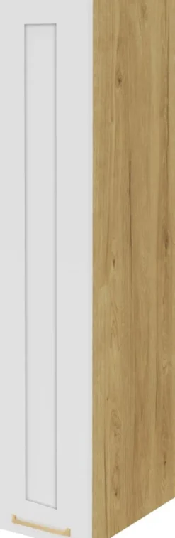 Szafka 20 górna lewa Laurencja (biały lakier mat/dąb Soma ciemny) 100cm