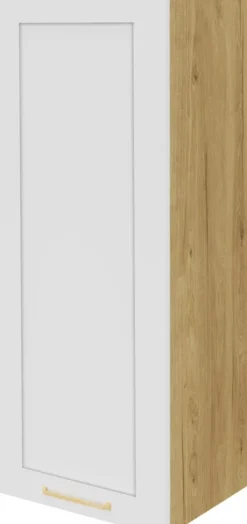 Szafka 40 górna prawa Laurencja (biały lakier mat/dąb Soma ciemny) 100 cm