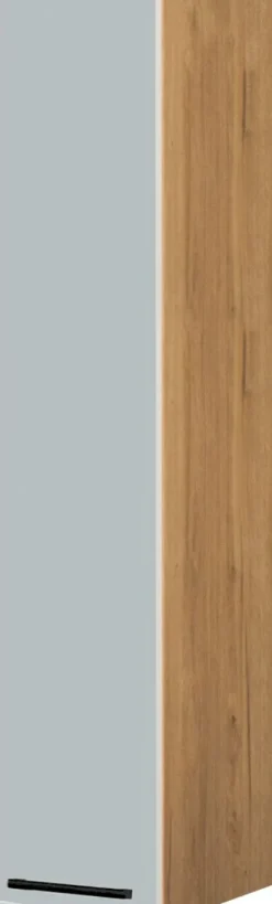Szafka 20 górna prawa wysoka półki Monia 100cm (szary/dąb Soma ciemny)