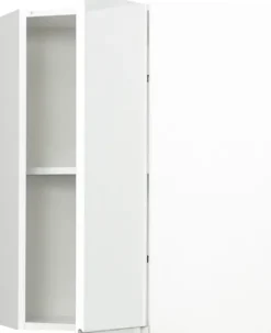 Szafka narożna górna Kampara (Biały lakier/Biały)