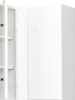 Szafka narożna górna (litera L) Kampara (Biały lakier/Biały)