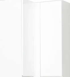 Szafka narożna górna (litera L) Kampara (Biały lakier/Biały) 100cm