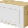 Szafka 60x36 nad okap Laurencja (biały lakier mat/dąb Soma ciemny)