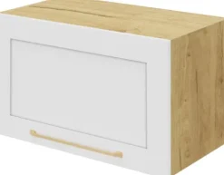 Szafka 60x36 nad okap Laurencja (biały lakier mat/dąb Soma ciemny)