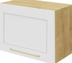 Szafka 60x43 nad okap Laurencja (biały lakier mat/dąb Soma ciemny)