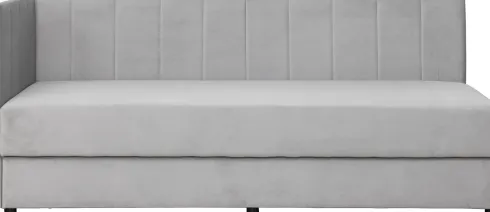 Tapczan Manilla lewy (plusz srebrzysty)