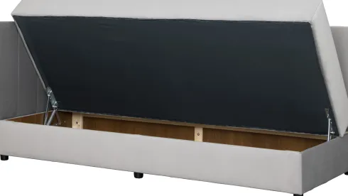 Tapczan Manilla lewy (plusz srebrzysty)