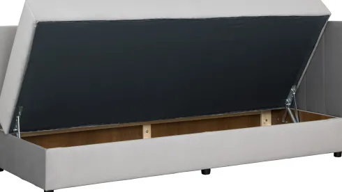 Tapczan Manilla prawy (plusz srebrzysty)