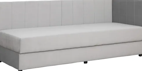 Tapczan Manilla prawy (plusz srebrzysty)