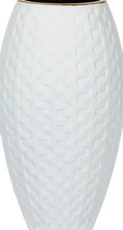 Wazon ceramiczny Konti 26 (biały/złoty)