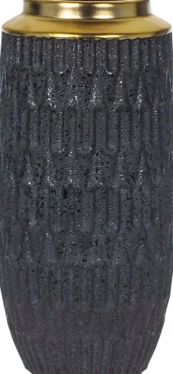 Wazon ceramiczny Konti 27 (czarny/złoty)