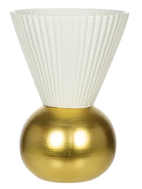 Wazon Naturos 33 (biały/złoty)