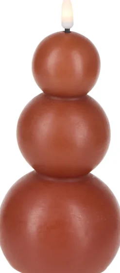 Świeca woskowa LED Cozy Light 57 (jasny brąz)