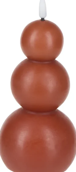 Świeca woskowa LED Cozy Light 57 (jasny brąz)