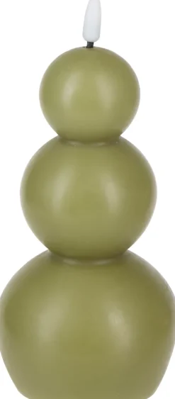 Świeca woskowa LED Cozy Light 57 (oliwkowy)