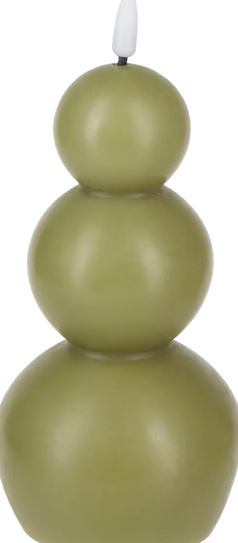 Świeca woskowa LED Cozy Light 57 (oliwkowy)