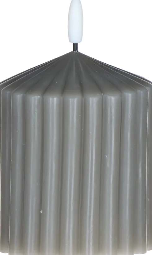Świeca woskowa LED mała Cozy Light 52 (szara)