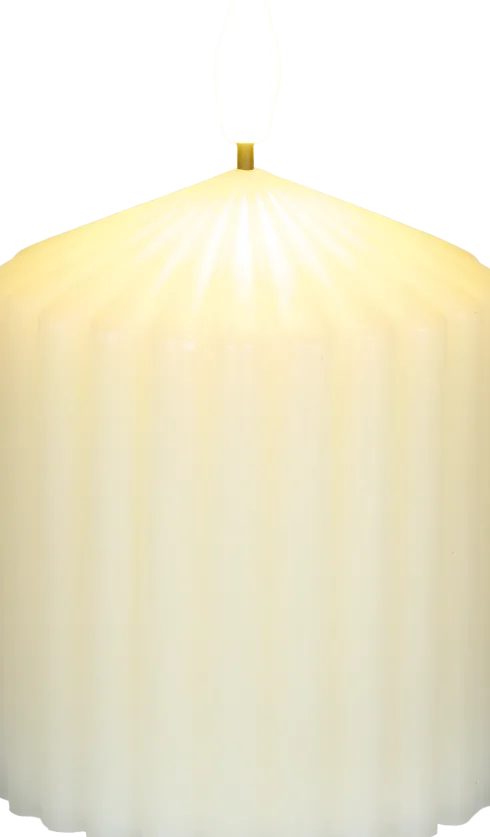 Świeca woskowa LED mała Cozy Light 52 (kremowa)