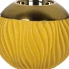 Świecznik ceramiczny Konti 23 (złoty/miód)