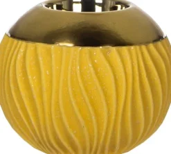 Świecznik ceramiczny Konti 23 (złoty/miód)