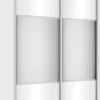 Wysoka szafa przesuwna 120 cm lustra (biały połysk)