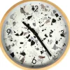 Zegar ścienny Happy Time 44 (biały/wielokolorowy)