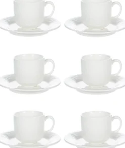 Zestaw 6 filiżanek do espresso ze spodkami PALOMO 15