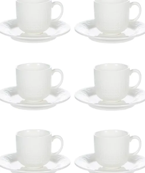 Zestaw 6 filiżanek do espresso ze spodkami PALOMO 15