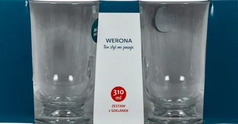 Zestaw 2 kubków szklanych Werona