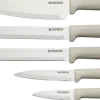 Zestaw noży w bloku Rifle 6 elem. (beżowy)
