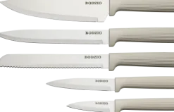 Zestaw noży w bloku Rifle 6 elem. (beżowy)