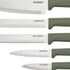 Zestaw noży w bloku Rifle 6elem. (oliwkowy)