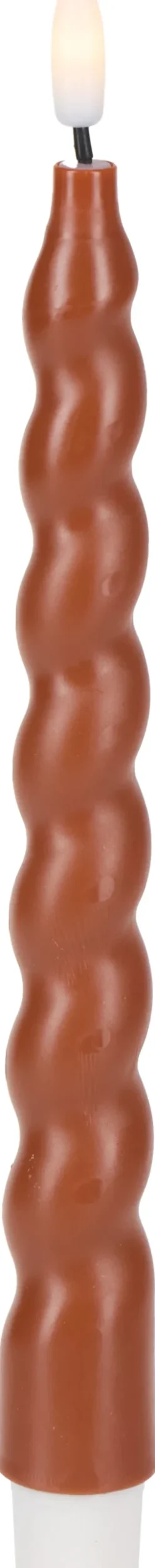 Zestaw 2 świec woskowych LED Cozy Light 4 (brązowy)